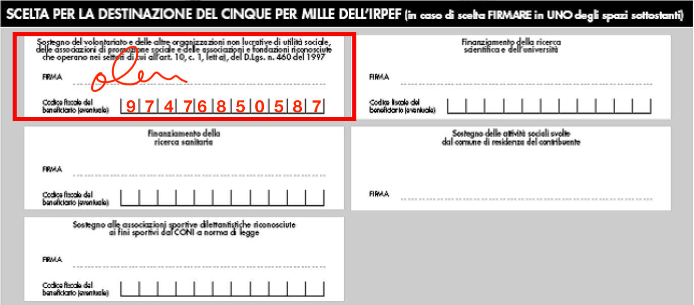 5 per mille - Coopermondo